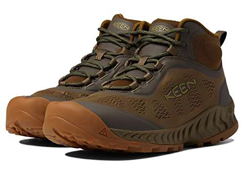 KEEN Nxis Speed Mid, Zapatos de Senderismo Hombre, Cantine Oliva, 45 EU