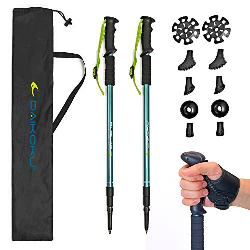 Daikoku. Bastones Trekking. 2 Bastones Senderismo Extensibles para Caminar