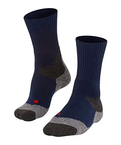 FALKE TK4 Expedition Calcetines De Senderismo Hombre Lana De Merino Gris Azul Verde Accesorios De Montaña En Trekking O Camping Para Calzado De Hombres sin patrón y reforzado 1 Par