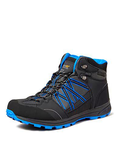 Regatta Samaris II Mid, Walking Shoe Hombre, Ash/Oxford Blue, 39 EU