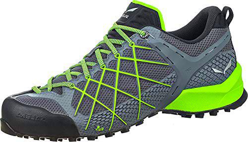 Salewa MS Wildfire Zapatos de Senderismo, Flintstone/Fluo Green, 40.5 EU