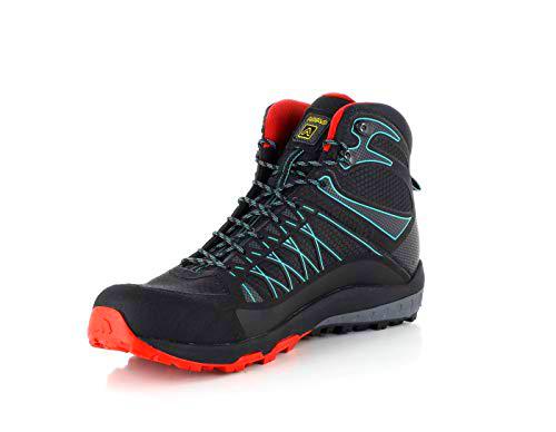 Asolo Grid Mid GV MM Black/Red, Botas de montañismo Hombre, 44.5 EU