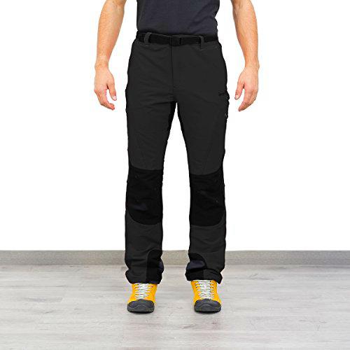 Izas Leyte Pantalones Trekking, Hombre, Negro/Negro, S