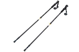 ProsourceFit Anti-Shock Trekking/Walking/Hiking Pole with Compass, Black