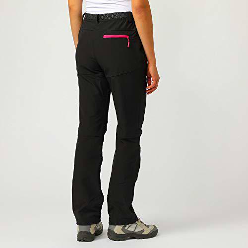 Izas Olca Pantalones Trekking, Mujer, Negro/Fuxia, XXL