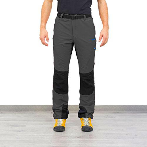 Izas Leyte Pantalones Trekking, Hombre, Gris Oscuro/Negro, L