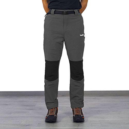 Izas Lut Pantalones Trekking, Hombre, Gris Oscuro/Negro, XL