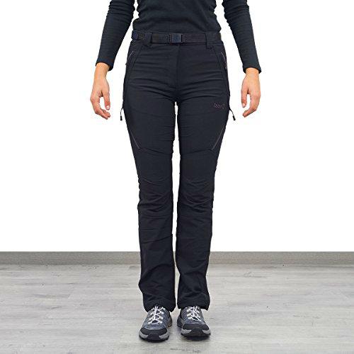 Izas Carlota Pantalones Trekking, Mujer, Negro/Negro, XL