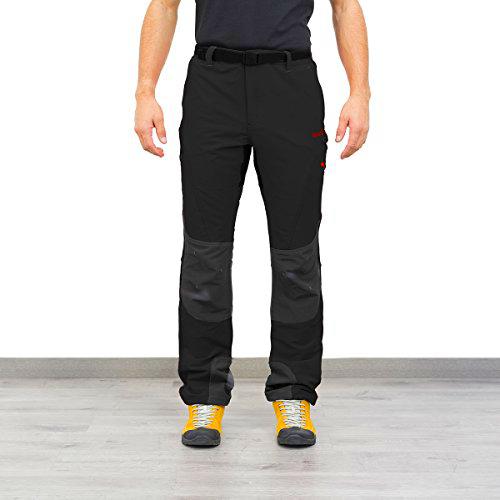 Izas Leyte Pantalones Trekking, Hombre, Negro/Gris Oscuro, XL