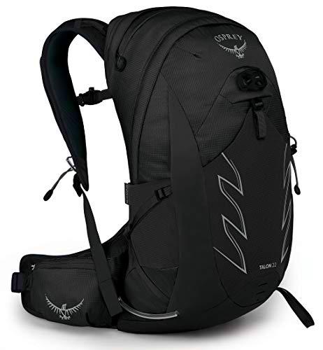 Osprey Talon 22 Mochila de senderismo para Hombre, Negro (Stealth Black), Talla S/M