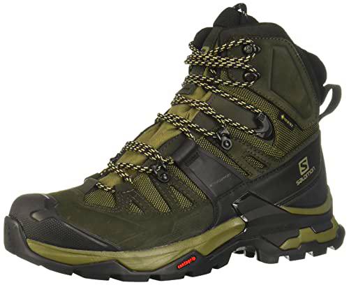 SALOMON Quest 4 GTX, Botas de Senderismo Hombre, Olive Night/Peat/Safari, 42 2/3 EU