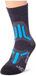 UYN Trekking 2IN Merino Mid Socks, Gris Medio/Turquesa, 36 Women's