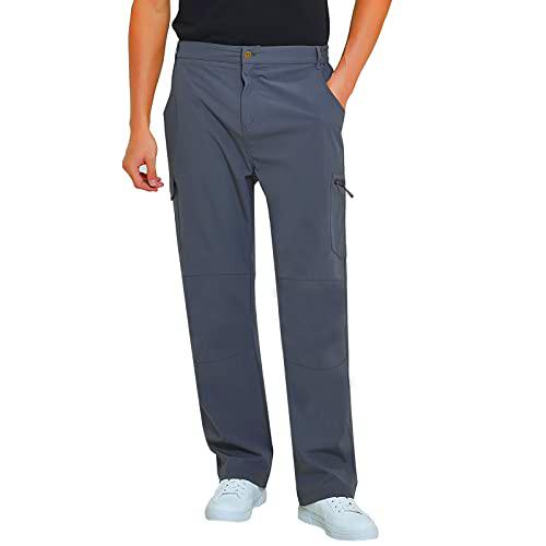 MEETYOO Pantalones Aire Libre de Hombre Trekking Pantalones Senderismo Secado Rápido Pantalón Funcionales Escalada Correr Montar Caminar Pantalones