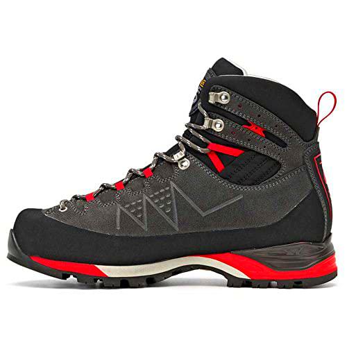 Asolo Traverse GV MM Grafite/Rosso, Zapatillas para Caminar Hombre, 44.5 EU