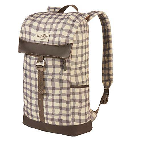 Wenzel Stache 20 Mochila para Senderismo, Unisex, Cuadros Caqui/Caqui