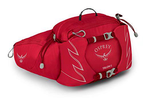 Osprey Talon 6 Mochila de senderismo para Hombre, Rojo (Cosmic Red), Talla O/S