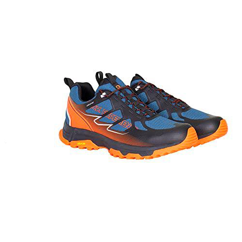 ROCK EXPERIENCE Dark Star, Hiking Shoe Hombre, 1484 Moroccan Blue+0630 Flame, 44 EU