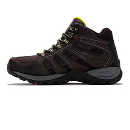 Hi-Tec Torca Mid WP Carbón/Chartreuse Uk7, Botas para Senderismo Hombre, 41 EU