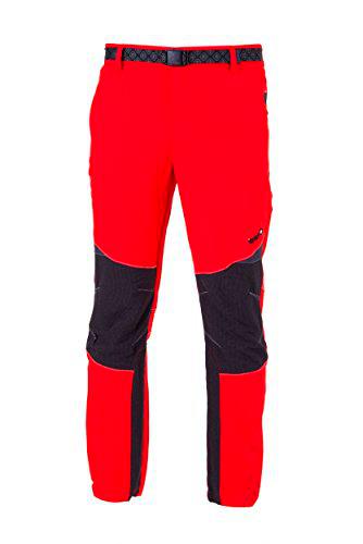 Izas Coruna Pantalón de montaña, Hombre, Rojo/Negro, XS