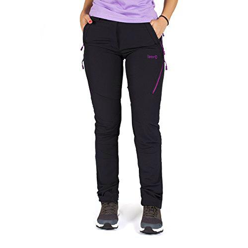 Izas Carlota Pantalones Trekking, Mujer, Negro/Morado, L