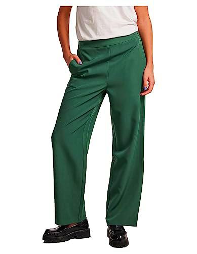 PIECES Pcbossy HW Wide Plain Pant Noos Pantalones, Trekking Green