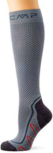 CMP - Calcetines altos trekking lana, Gris, 43/45