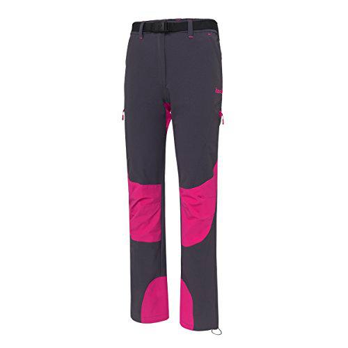 Izas Karen Pantalones Trekking, Mujer, Gris Oscuro/Fuxia, L