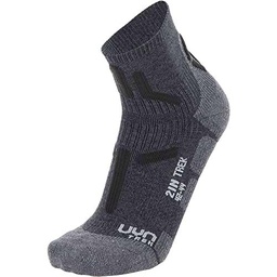 UYN Trekking 2In Low Cut, Calcetines Hombre, Grey/Anthracite, 35/38