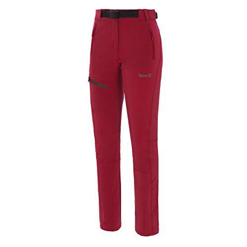 Izas Helga Pantalones Trekking, Mujer, Rojo Mineral/Gris Oscuro, M