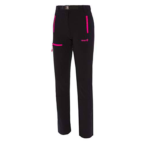 Izas Helga Pantalones Trekking, Mujer, Negro/Fuxia, S