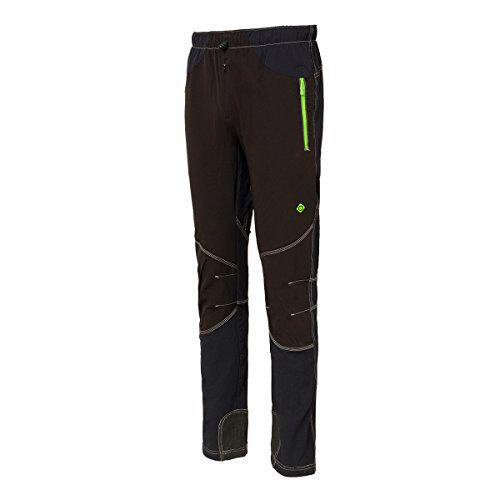 Izas Sinai Pantalones Trekking, Hombre, Negro/Plata/Verde Claro, L