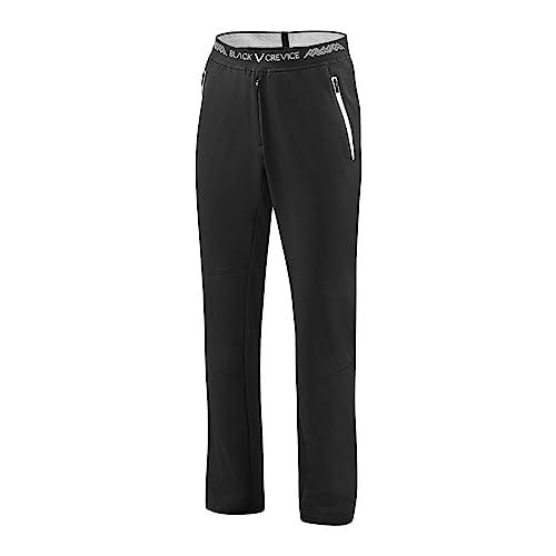 Black Crevice Pantalón Outdoor para Hombres I Pantalón de 90% poliéster y 10% Spandex I Pantalón hidrófugo de Hombre I Pantalón Trekking Transpirable con Pretina elástica