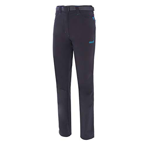 Izas Torla Pantalones Trekking, Mujer, Gris Oscuro/Turquesa, M