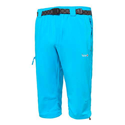 Izas Adamo Pantalones Trekking 3/4, Hombre, Turquoise, XS