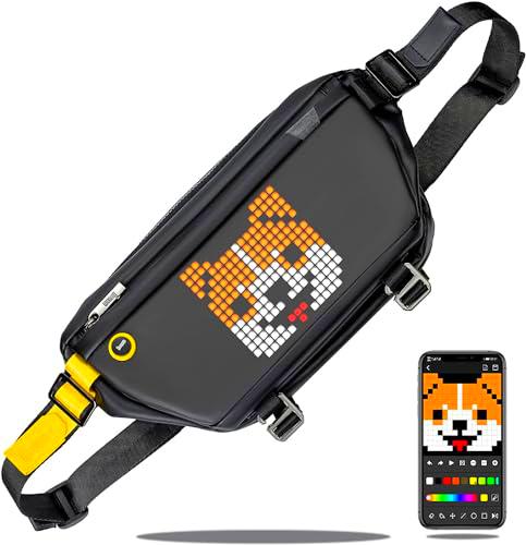 Divoom Pixoo Pixel Art Sling Bag con pantalla LED 16X16 controlada por App