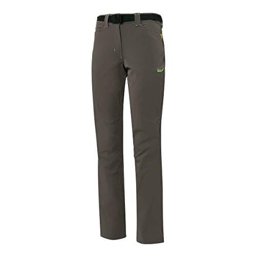 Izas Torla Pantalones Trekking, Mujer, Gris Oscuro/Verde Vivo, XL