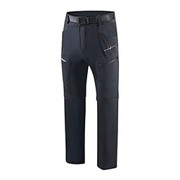 Black Crevice Pantalones de Trekking con Cremallera para Hombre Senderismo