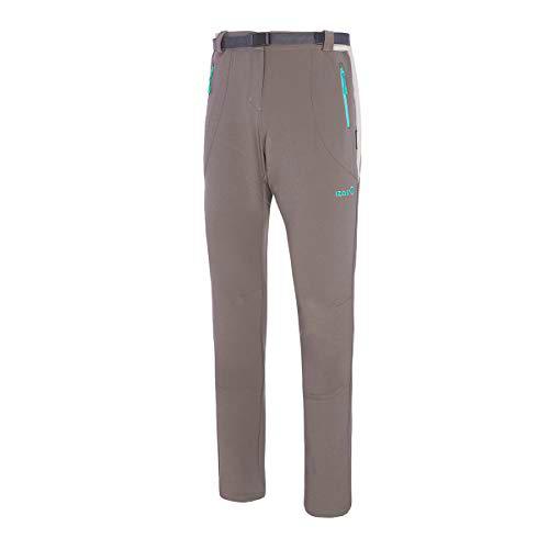 Izas Einar Pantalones Trekking, Mujer, Gris/Plateado/Verde mar, M