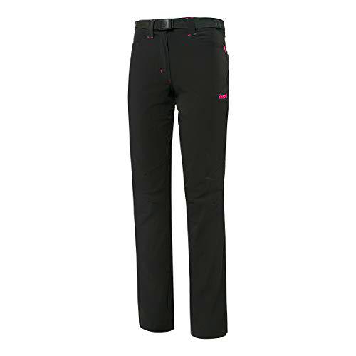 Izas Torla Pantalones Trekking, Mujer, Negro/Fuxia, M