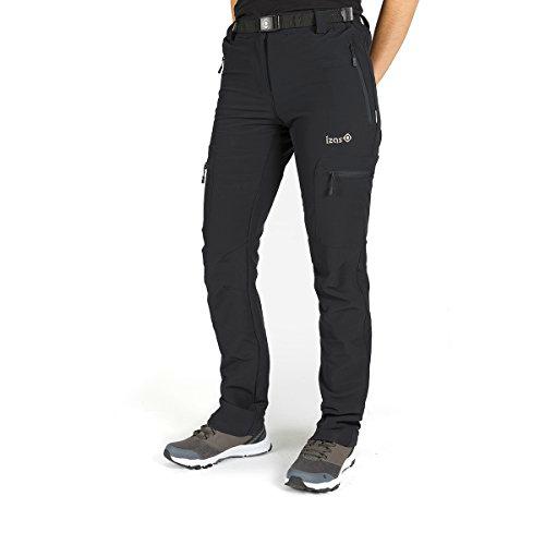 Izas PAU Pantalones Trekking, Mujer, Negro/Negro, XL