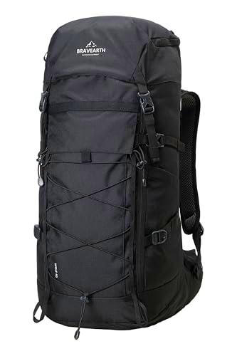 BravEarth Wolf Mochila de Senderismo, Negro, Talla única Unisex Adulto