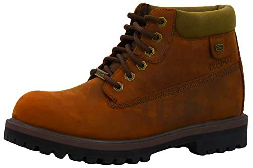 Skechers Sergeants Verdict, Botas Hombre, Dark Brown, 42.5 EU