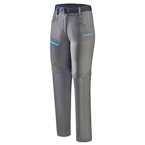 Black Crevice Pantalones de Trekking con Cremallera para Mujer Senderismo