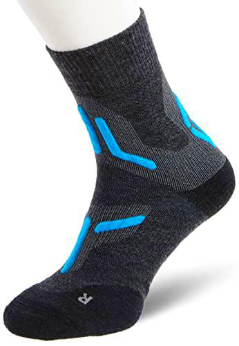 UYN Trekking 2IN Merino Socks, Gris Medio/Turquesa, 36 Women's