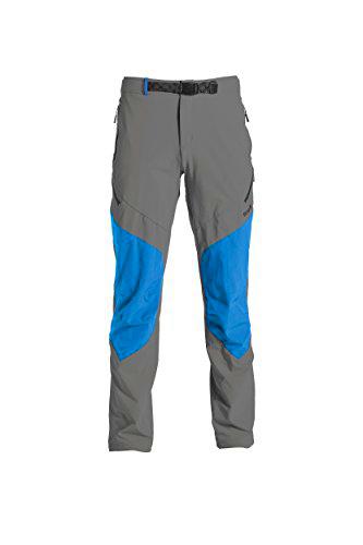 Izas Ilde Pantalones Trekking, Hombre, Gris Oscuro/Azul Cian, XXL