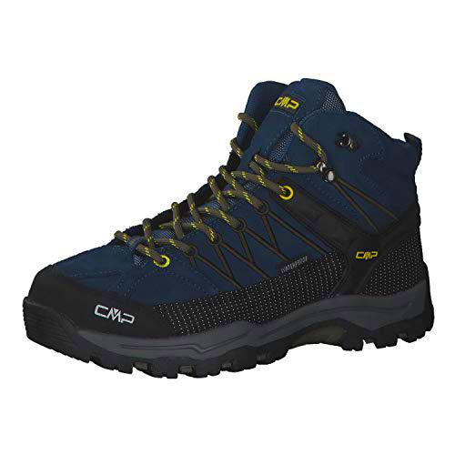 CMP Kids Rigel Mid Trekking Shoe WP, Zapatos, Tinta Azul-Amarillo, 41 EU