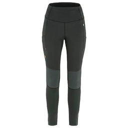 Fjallraven 84790-550-048 Abisko Värm Trekking Tights W/Abisko Warm Trekking Tights W Pants Mujer Black-Iron Grey Tamaño XL