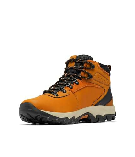 Columbia - Newton Ridge Plus 2 Waterproof, Botas Impermeables de Trekking y Senderismo de Tiro Medio, Elk/Black,