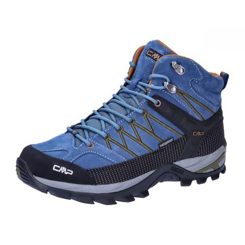 CMP Rigel Mid Trekking Shoes WP, Zapatos Hombre, Rubber Bluestone, 47 EU