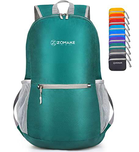 ZOMAKE Mochila Plegable Ultraligera - Mochilas de Senderismo Pequeña Mochila Con Resistencia Al Agua 20L Para Hombre Mujer Viaje Trekking Deporte(Verde militar)